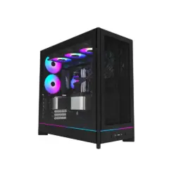 Case Montech HS01 Pro (Sẵn 5 FAN ARGB, Hỗ Trợ 360mm/ USB-C/ ATX, M-ATX, Mini-ATX, MB BTF)