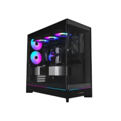 Case Montech HS02 Pro (Sẵn 5 FAN ARGB/ 2 Mặt Kính/ Hỗ Trợ 360mm/ USB-C/ ATX, M-ATX, Mini-ATX, MB BTF)