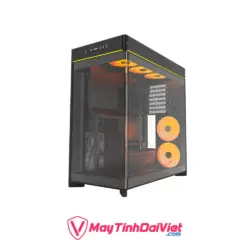 Case Montech HS02 Pro (Sẵn 5 FAN ARGB/ 2 Mặt Kính/ Hỗ Trợ 360mm/ USB-C/ ATX, M-ATX, Mini-ATX, MB BTF) - Ảnh 3