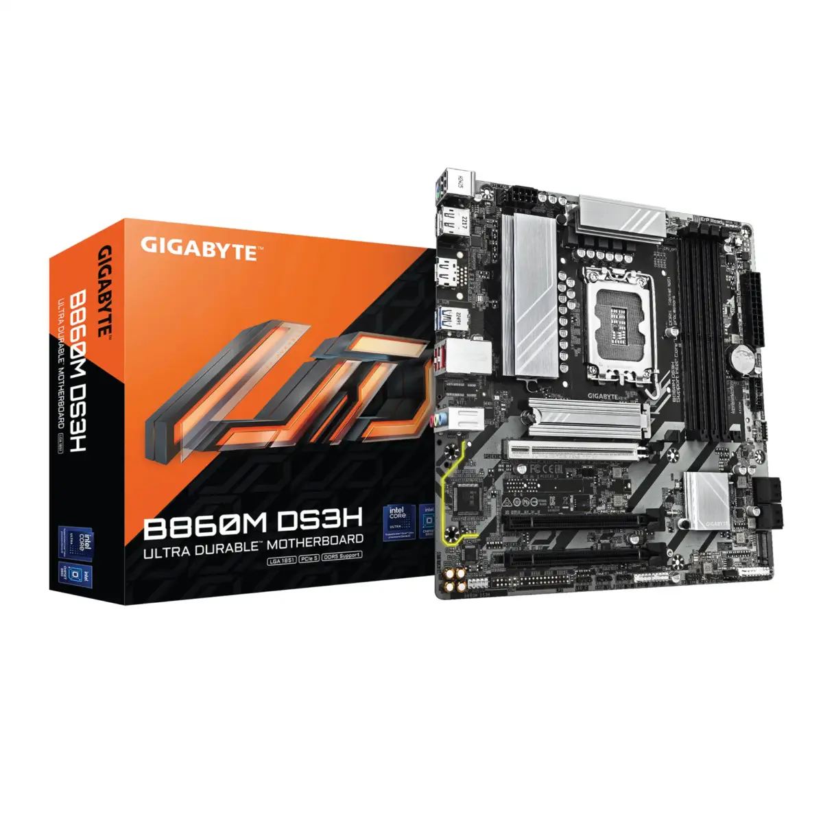 Main Gigabyte B860M DS3H (LGA 1851, Intel Core Ultra, 4 x DDR5, mATX) - Ảnh 1