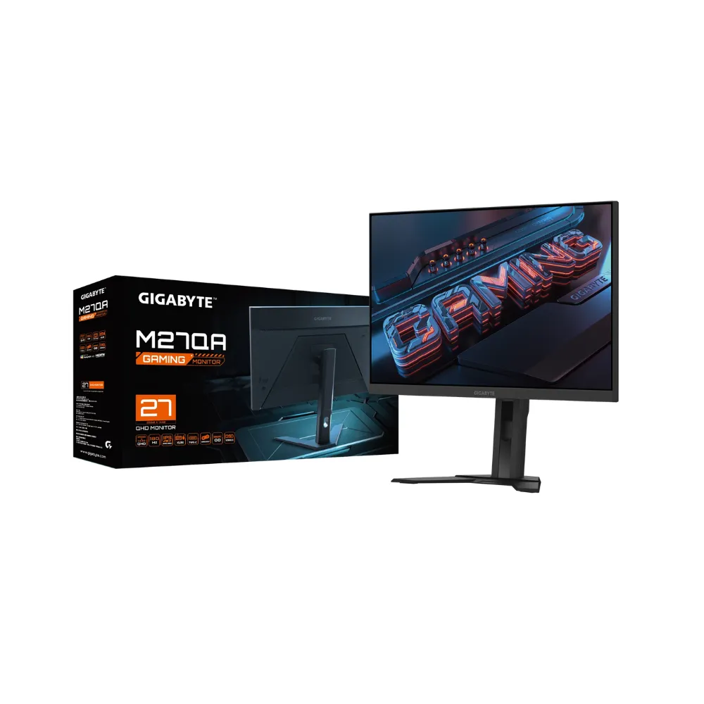 Màn hình Gaming Gigabyte M27QA (4) Màn hình Gaming Gigabyte M27QA Chính Hãng (QHD/ 180 Hz/ SS IPS/ 1ms) - Ảnh 1