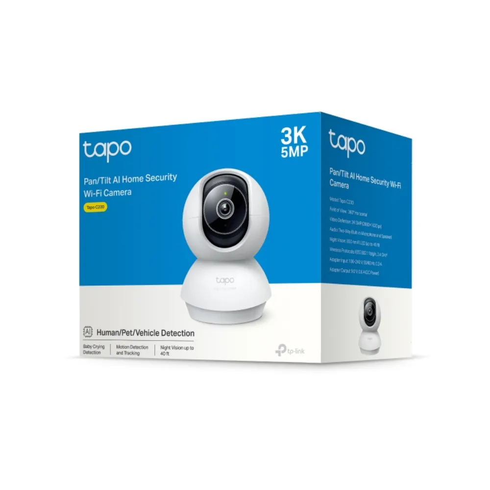 Camera An Ninh Tp-Link Tapo C230 Chính Hãng (360º 3K 5Mp Phát Hiện Chuyển Động) (1) Camera An Ninh Tp-Link Tapo C230 Chính Hãng (360º/ 3K 5Mp/ Phát Hiện Chuyển Động) - Ảnh 1
