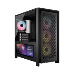 Vỏ Case Máy Tính Corsair Frame 4000D LCD RS ARGB Premium Mid-Tower (CC-9011326-WW/ Màn Hình Cảm Ứng 14.5 inch/ 3 x USB-C)