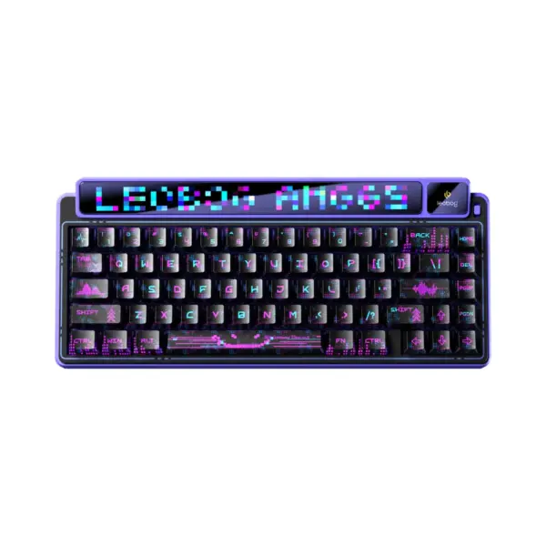 Bàn Phím Cơ Aula Leobog AMG65 (Tím Đen/ 3 Mode)