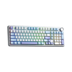 Bàn Phím Gaming Aula F99 Pro Chính Hãng (Có núm xoay/ Xanh - Trắng - Tím/ Grey Wood V3) - Ảnh 3
