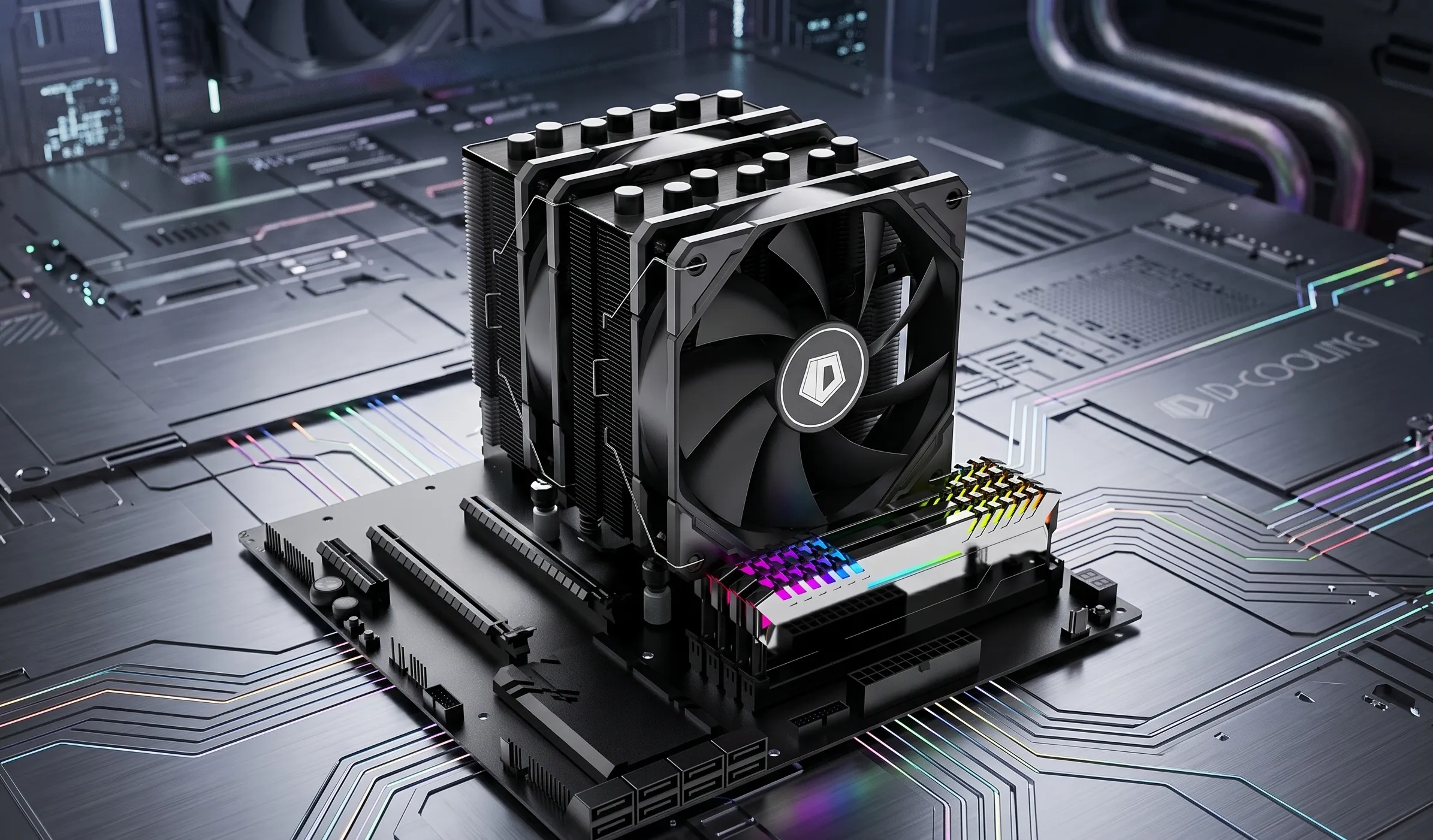 Tan Nhiet Khi ID Cooling SE 207 XT Advanced Chinh Hang 2 FAN AM5 AM4 1851