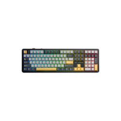 Bàn Phím Cơ Gaming AULA F108 Xám Đen Vàng (Có Núm Xoay/ 3 Mode/ Led RGB)
