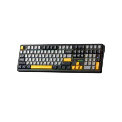 Bàn Phím Cơ Gaming AULA F108 Xám Đen Vàng (Có Núm Xoay/ 3 Mode/ Led RGB) - Ảnh 2