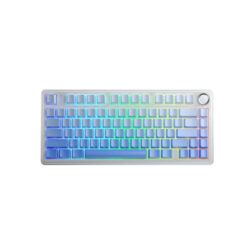 Bàn Phím Cơ Không Dây AULA F75 Trắng Xanh Dương Gradient Chính Hãng (2.4GHz, Bluetooth, Có Dây/ Outemu Silent Peach V3 switch)