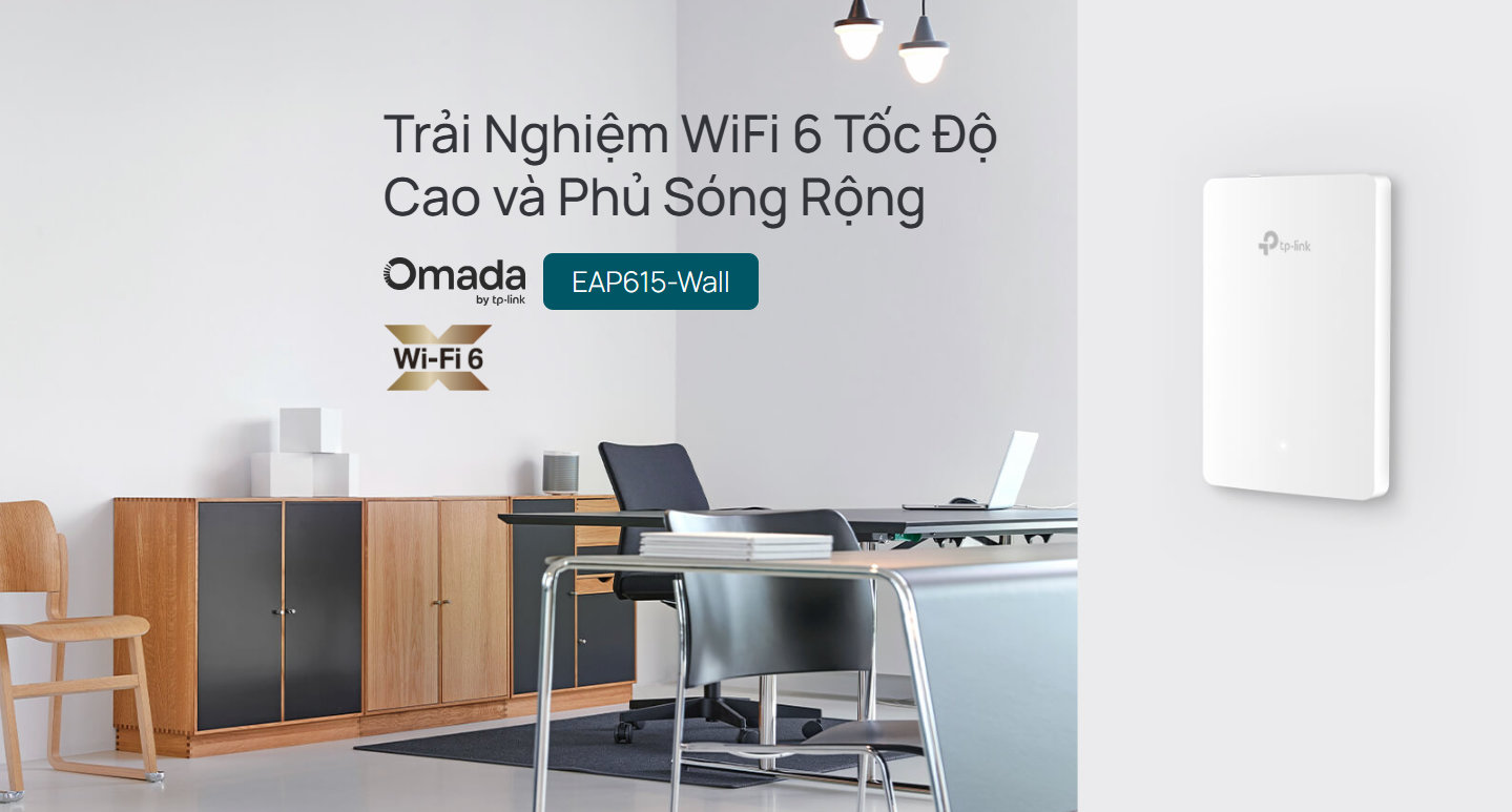 Router Wifi TP Link EAP615 Wall Access Point Gan Tuong Wi Fi 6 AX1800 Gigabit