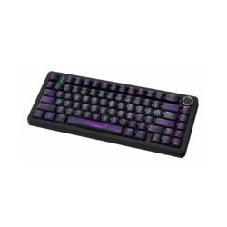 Bàn Phím Gaming Aula F75 Đen Tím (Grey Wood V3 Switch/ 3 Mode/ Có Nút Xoay) - Ảnh 2