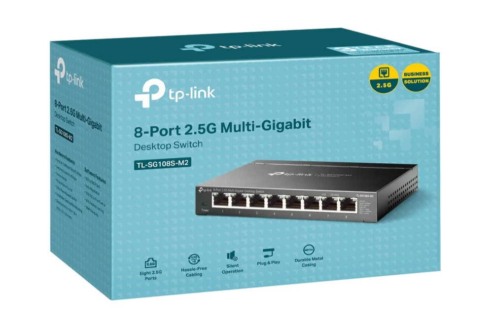 Switch TPlink TL SG108S M2 8 Port 2.5 GHz 1