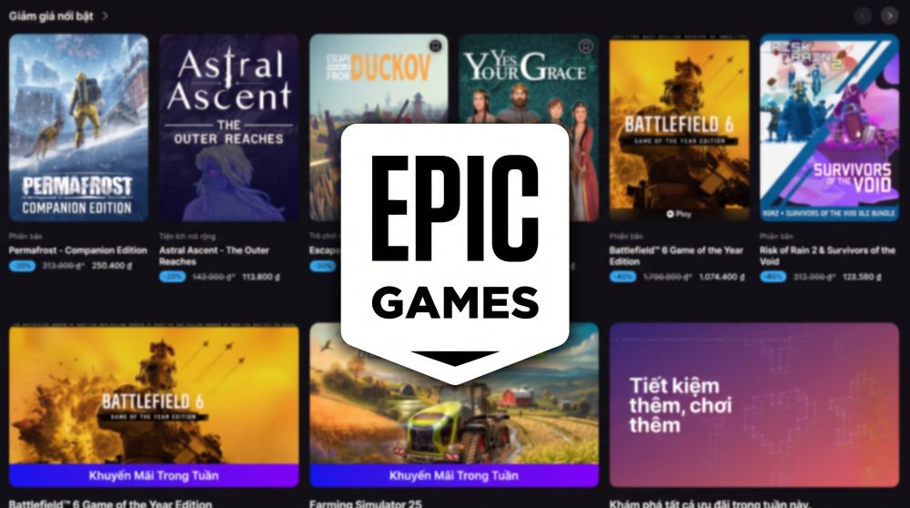 Game mien phi tren Epic Game