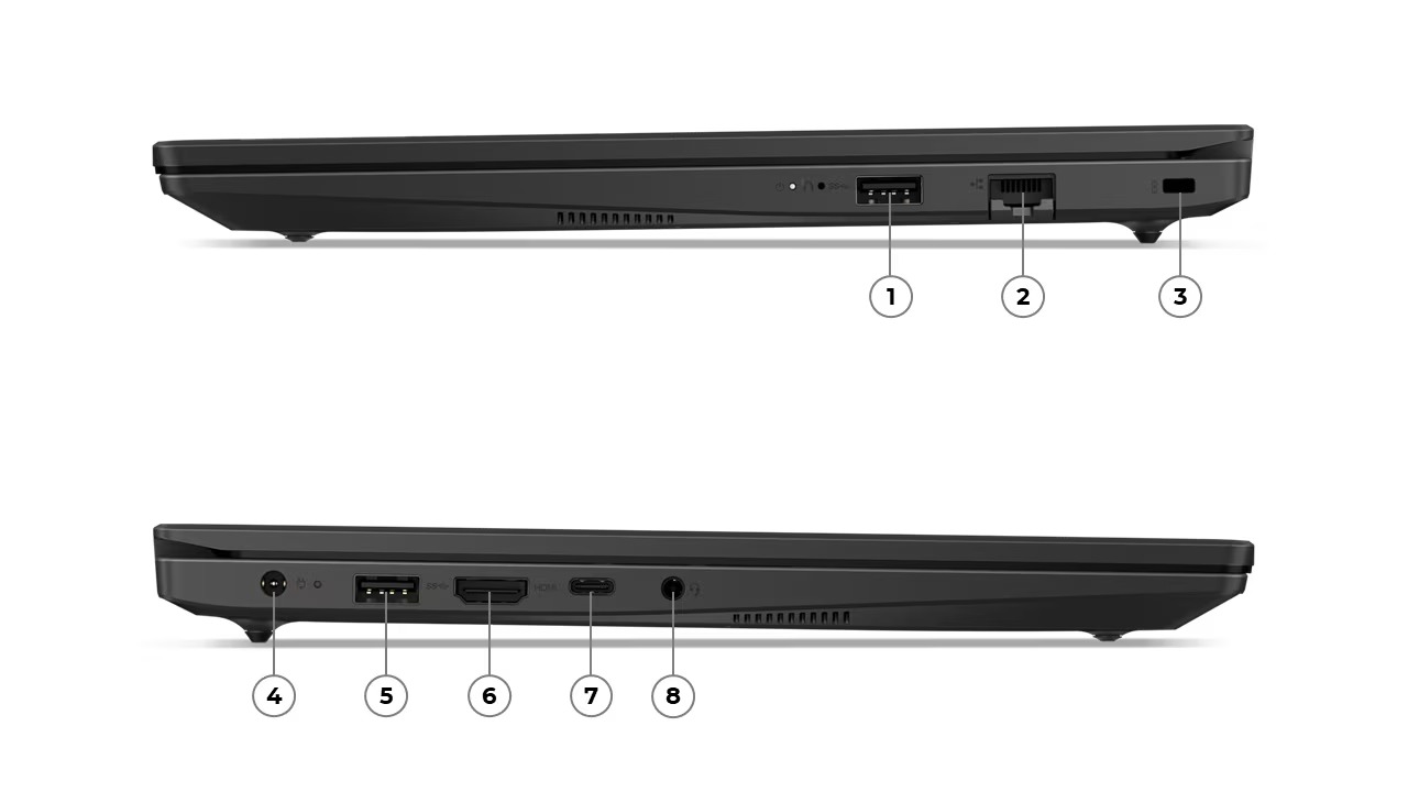 Laptop Lenovo V14 G5 IRL 83HD003DVA Core 7 240H 16GB 512GB 14 Inch NoOs 5
