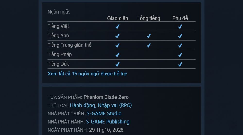 Phatom Blade Zero Ngon Ngu
