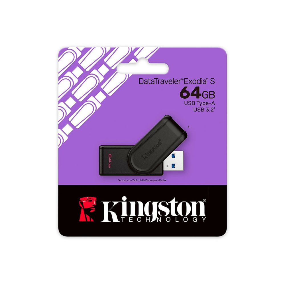 USB KINGSTON 64GB DataTraveler Exodia S (USB 3.2DTXS64GB) (3) USB Kingston 64GB DataTraveler Exodia S (USB 3.2/DTXS/64GB) - Ảnh 1